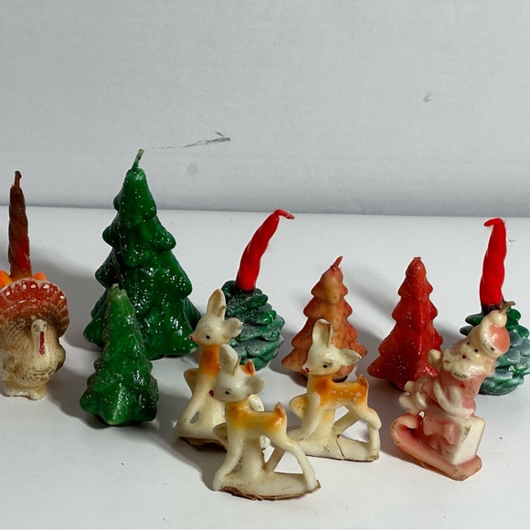 Vintage Lot 12 Holiday Candles Christmas Thanksgiving Gurley & Other MCM Decor - Picture 8 of 9